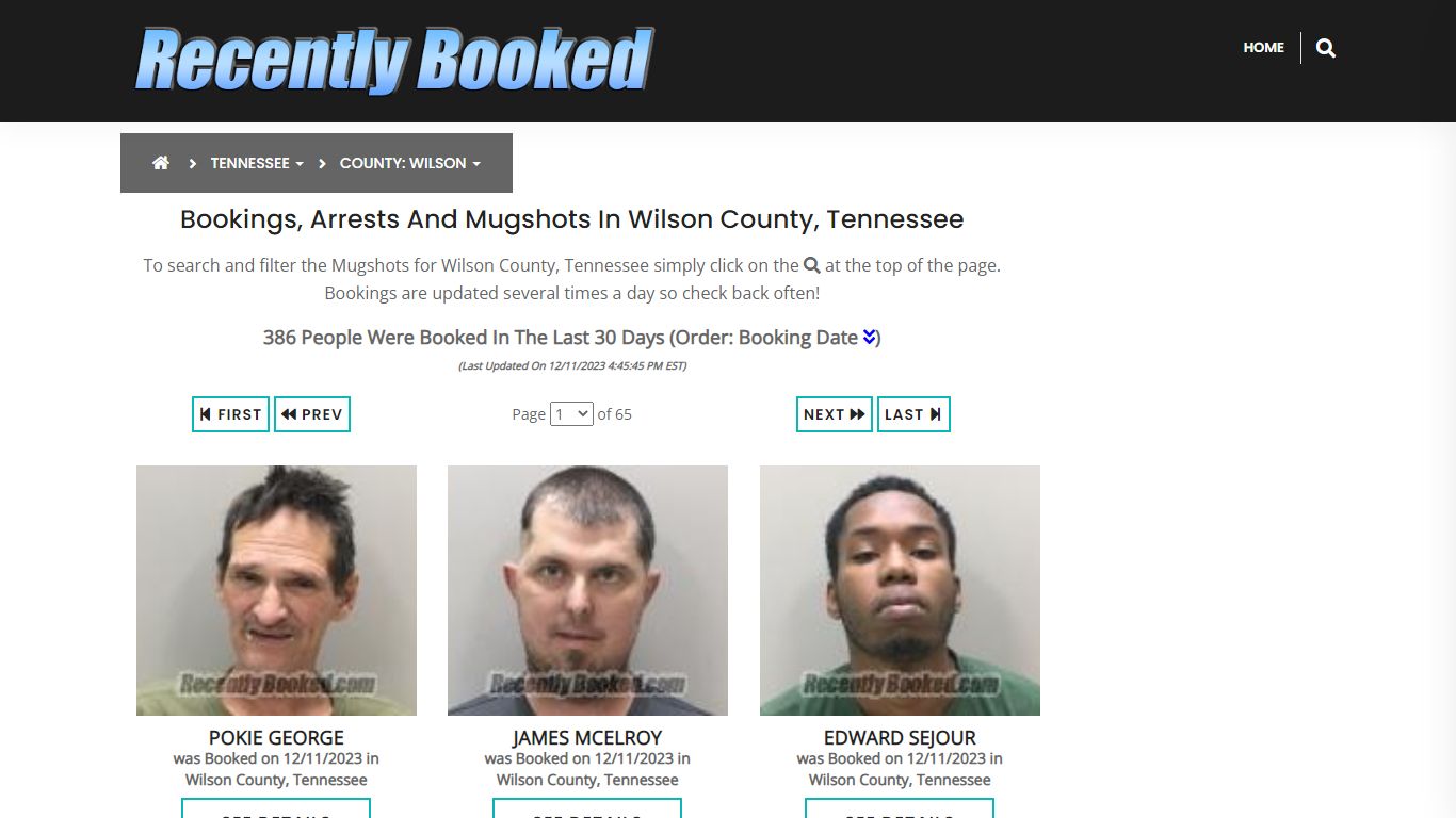 Bookings, Arrests and Mugshots in Wilson County, Tennessee